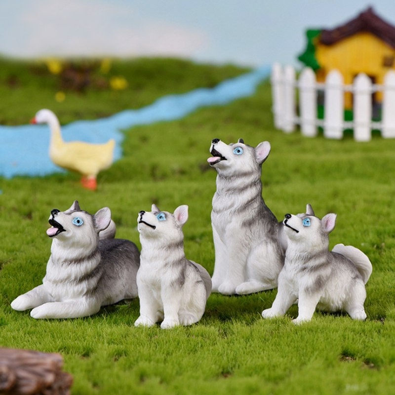 Mô hình chú cún mini trang trí sân vườn