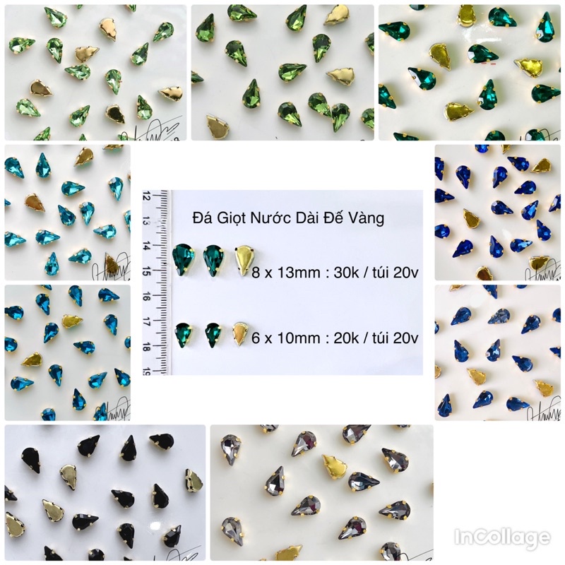 Đá Giọt Nước Dài Đế Vàng