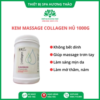 Kem massage mặt collagen cho spa hủ 1000g, dùng trơn tay, mềm mịn