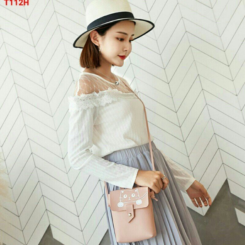 ẢNH THẬT - Túi đeo chéo mini nhỏ gọn túi đeo đựng điện thoại chất da dày đứng form