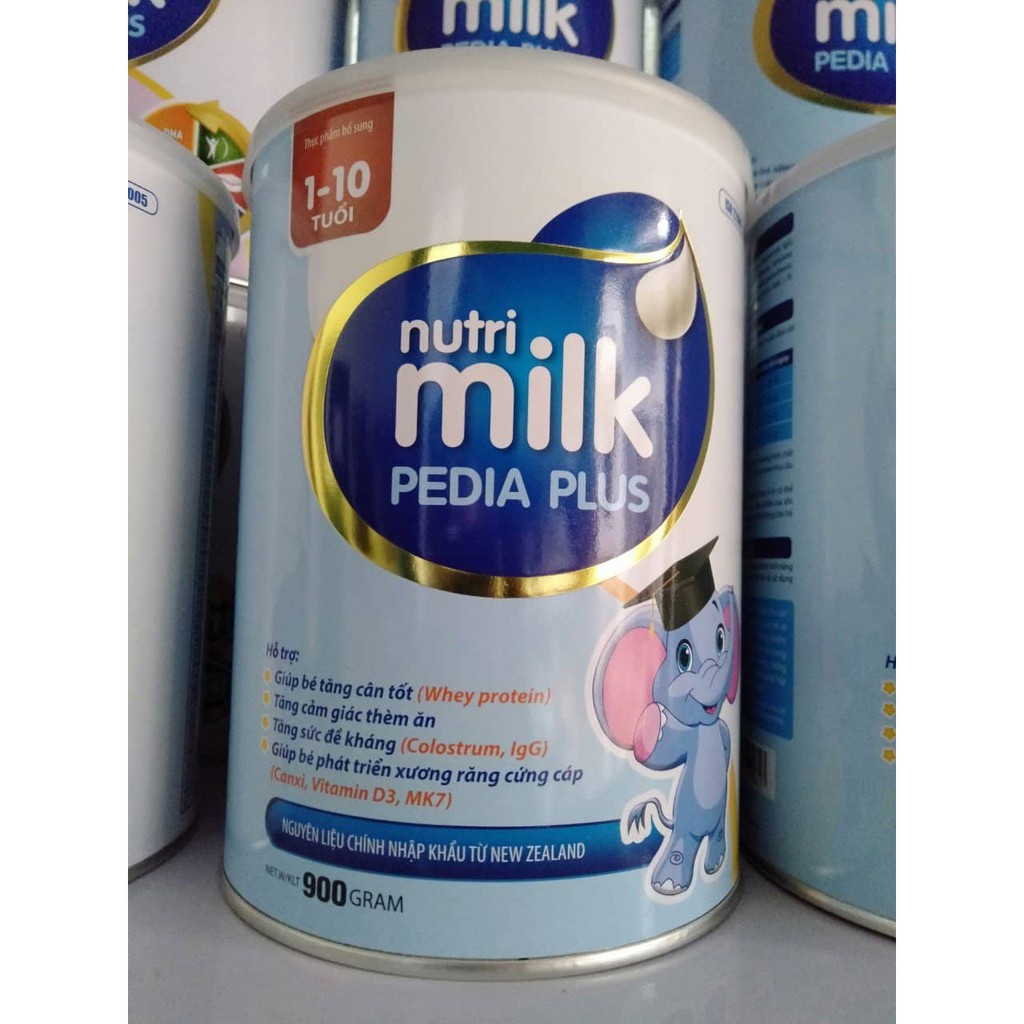 Sữa nutri milk pedia plus 900gam (ƯU ĐÃI MÙA TẾT MUA 5 TẶNG 1)