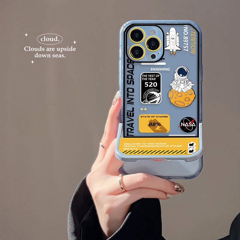 Ốp Điện Thoại Silicon Mềm Chống Sốc Hình Phi Hành Gia Hoạt Hình Cho IPhone 12 11 Pro Max XS X XR 13 Pro 7 8 Plus 6 6S