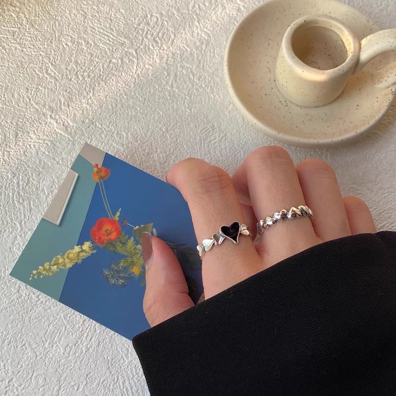 Nhẫn hở hình trái tim xinh xắn thời trang 191055