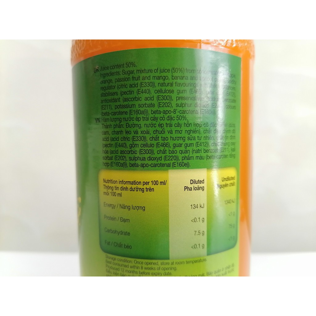 [840ml – TROPICAL] Nước ép TRÁI CÂY NHIỆT ĐỚI cô đặc [Malaysia] SUNQUICK Tropical Fruity and Refeshing (halal) (gfd-hk)