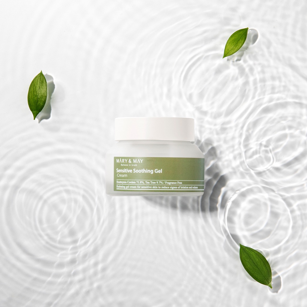 Kem Dưỡng Ẩm Làm Dịu Cho Da Nhạy Cảm Mary&May Sensitive Soothing Gel Blemish Cream 70g