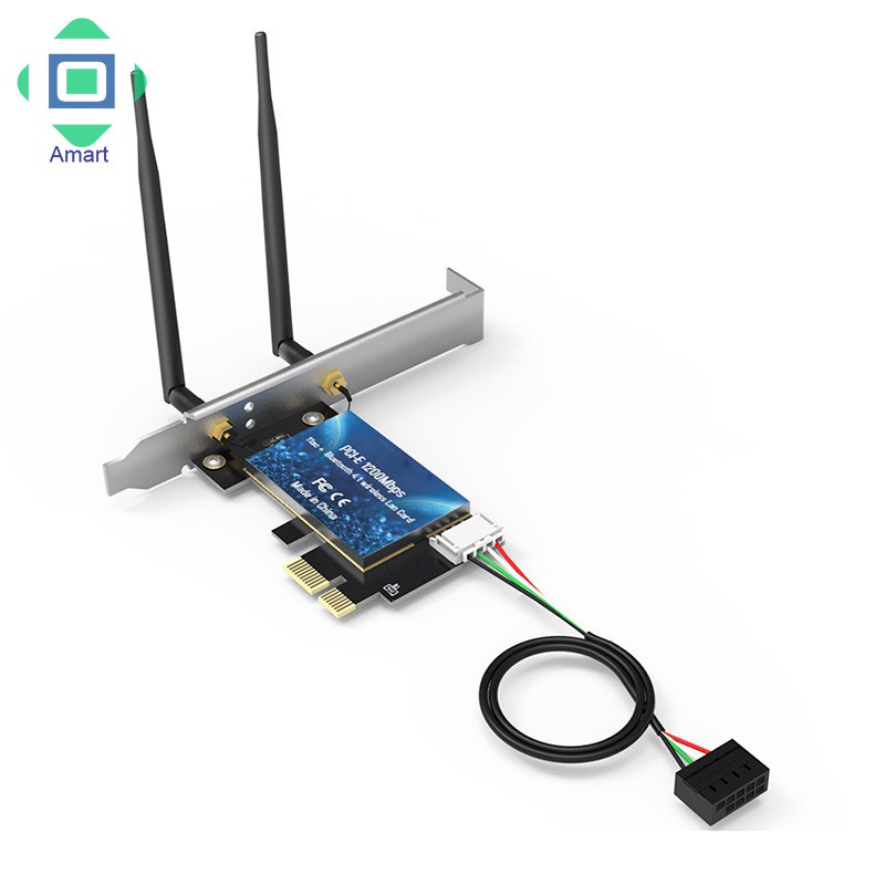 AM EDUP 1200Mbps PCI-E WiFi Wireless Card Adapter Bluetooth 4.1 for Desktop PC