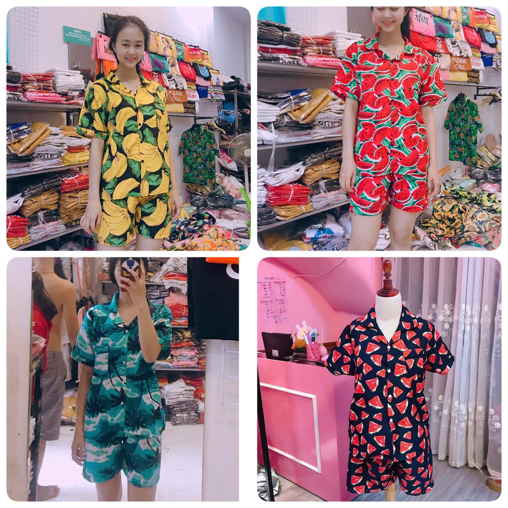 [CÓ SIZE]Bộ Pijama Hoa Qủa Nam nữ | BigBuy360 - bigbuy360.vn