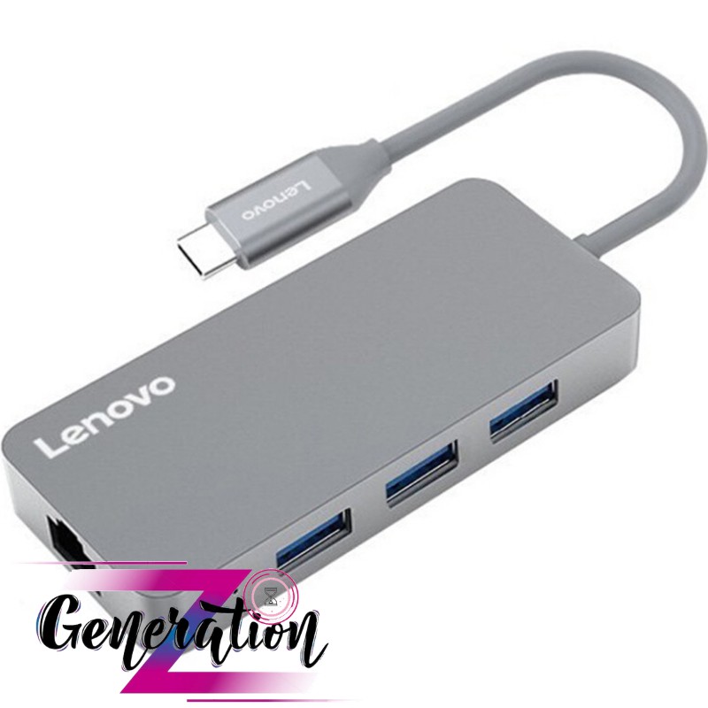 MULTIPORT HUB TYPE-C RA 3 USB 3.0 + LAN LENOVO (C506GY) - HUB CHUYỂN TYPE-C RA 3 USB 3.0 + LAN LENOVO (C506GY)