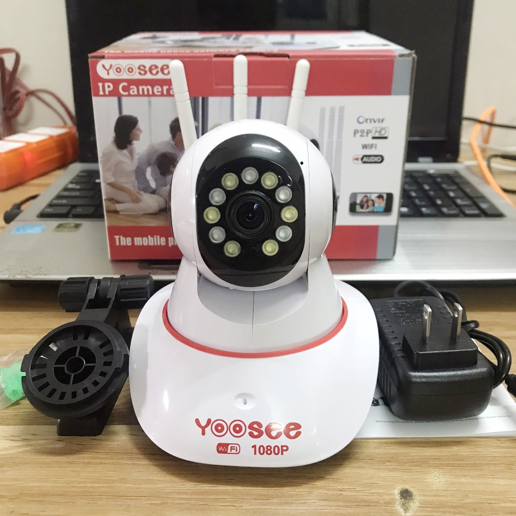 Camera Yoosee Full HD 3 râu có màu ban đêm - Báo động - quay 360 - kết nối không dây - thẻ nhớ chính hãng | BigBuy360 - bigbuy360.vn