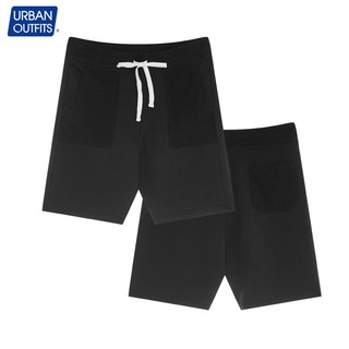 Quần Sọt Nam Nữ Lưng Thun Big Size URBAN OUTFITS Túi Lộn Thêu UO Ống Suông Ngắn Co Giãn 100%Cotton Short Nỉ OUTFIT QSR01