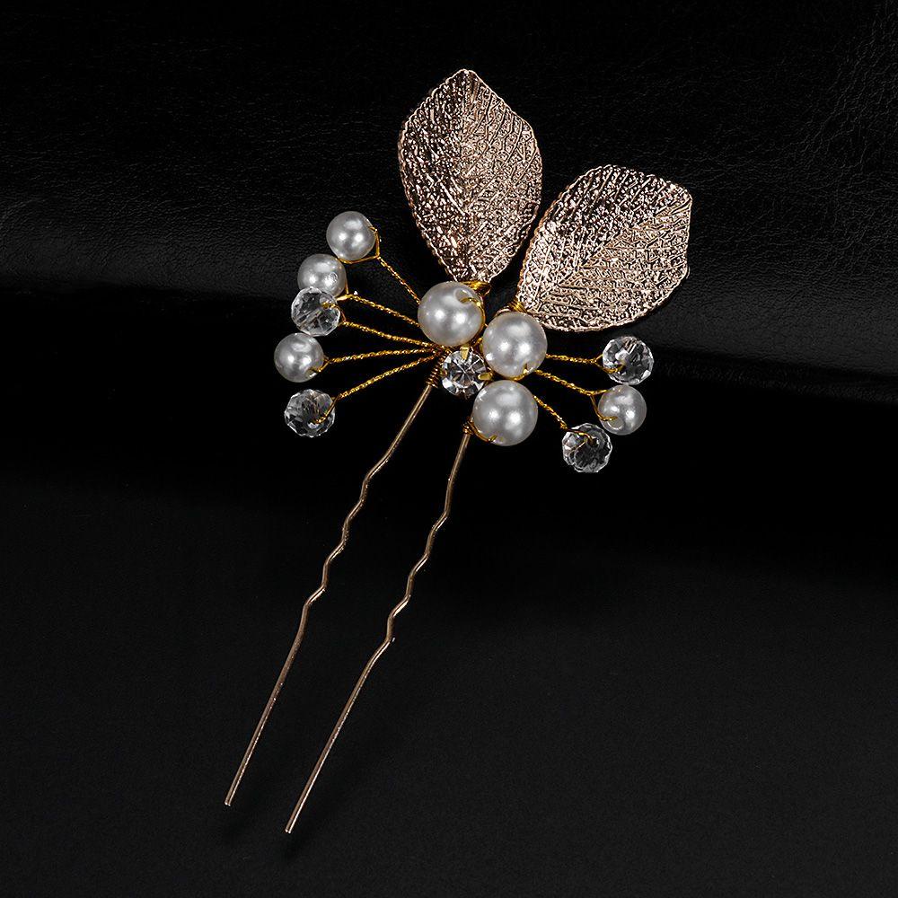 1 Kẹp Tóc Hình Chiếc Lá Phong Cách Baroque Thời Trang Dành Cho Cô Dâu
