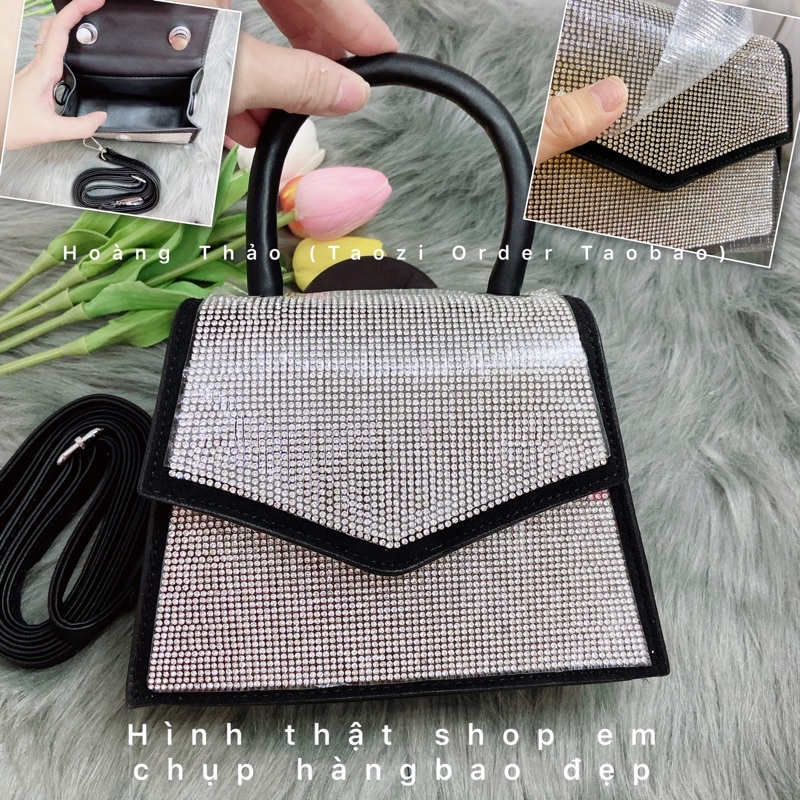 TÚI XÁCH NỮ ĐEO CHÉO ĐI TIỆC KẾT HẠT ĐÁ LẤP LÁNH SANG TRỌNG ♥️