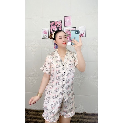 BỘ GẤM PIJAMA TAY NGẮN QUẦN NGẮN BÈO