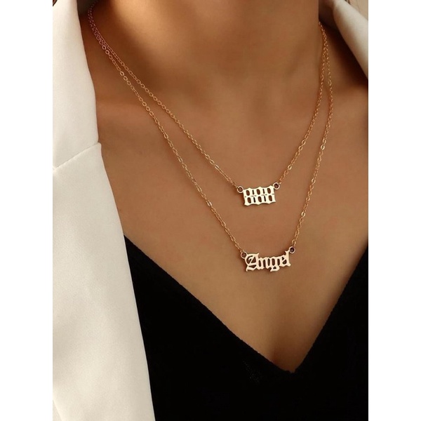 Bộ 2 dây chuyền Angel Number  888