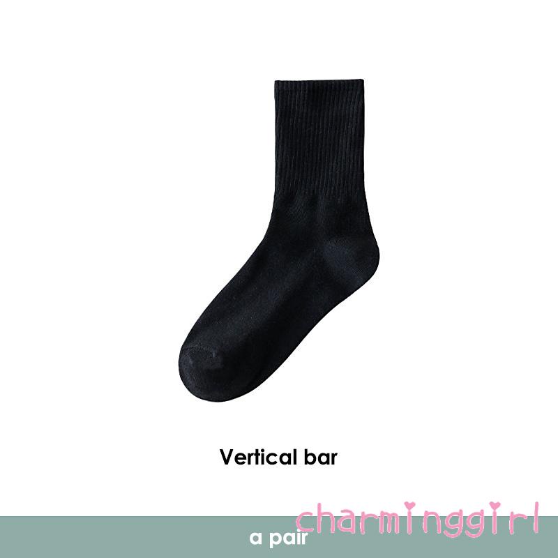 Đôi vớ dài co giãn màu trơn dễ thương dành cho nữ