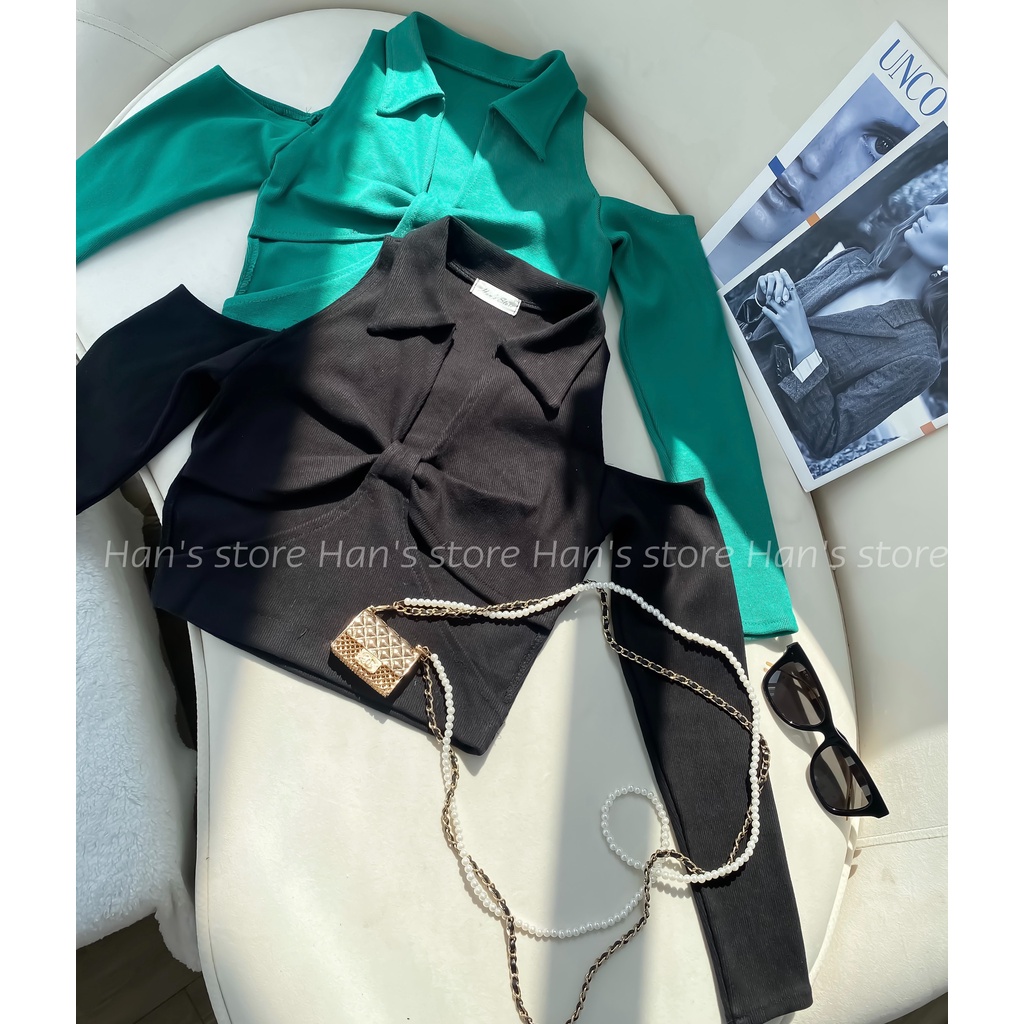 ÁO CUTOUT CÓ CỔ SIÊU CÁ TÍNH (ẢNH THẬT 1OO%)
