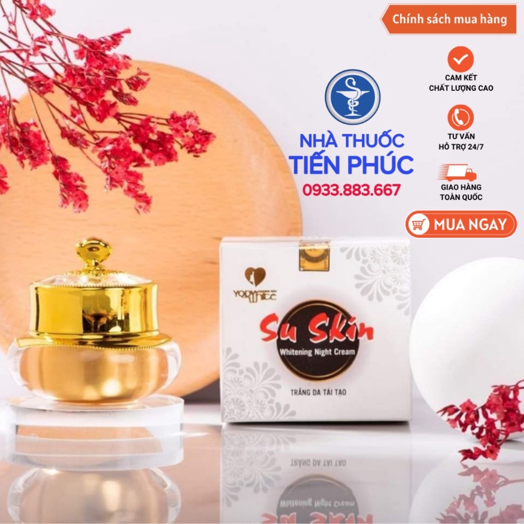 Kem dưỡng ban đêm Suskin phương anh - Hỗ trợ dưỡng trắng sáng mờ thâm, ngăn ngừa lão hóa, dưỡng ẩm cho da Hộp 20g