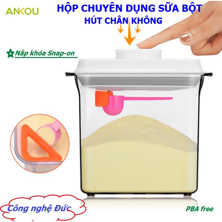 [Mã SKAMA8 giảm 8% đơn 300K] Hộp đựng sữa bột chống ẩm Ankou - Hộp đựng sữa bột SETBETTER