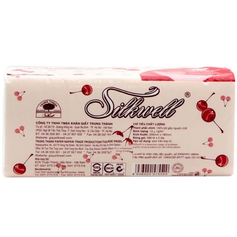 COMBO 8 GÓI GIẤY RÚT SILKWELL 280 TỜ 1 GÓI