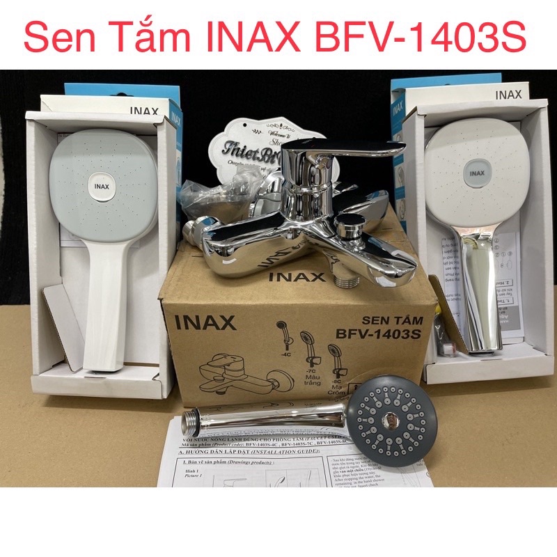 (New2021) Củ Sen Tắm Nóng Lạnh Cầm Tay INAX BFV-1403S-4c-7c-8c Chính Hãng Bảo Hàng 2 Năm