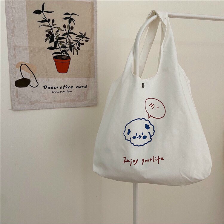 TOP mẫu hot Túi tote vải bố đựng đồ canvas