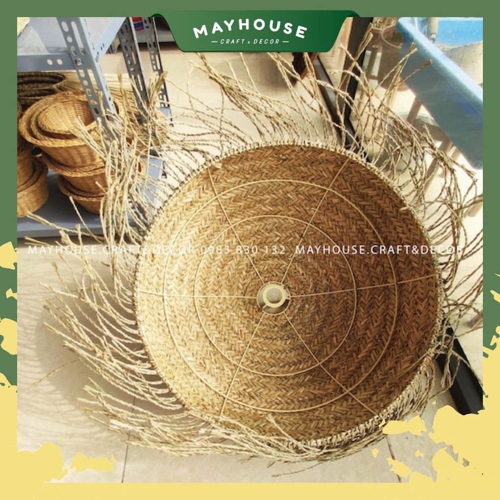 Đèn thả trần mây tre MAYHOUSE CRAFT&DECOR trang trí resort sân vườn