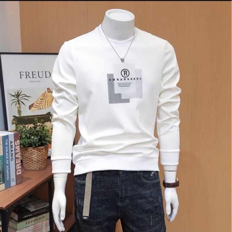 Áo thun nam dài tay cổ tròn chất thun da cá mềm mịn phong cách hàn, mẫu áo dài tay nam thời trang thu đông