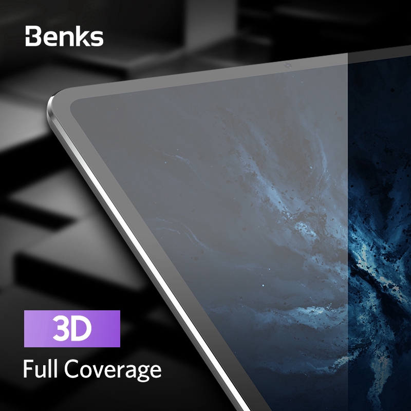 BENKS Kính Cường Lực 9H Bảo Vệ Màn Hình Chống Nổ Cho iPad Pro 11 2022 Air5 Air4 10th 10.9 Air3 10.5 7th 8th 9th 10.2 Mini6 2020 HD