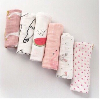 Set 3 khăn sợi tre muslin 4 lớp