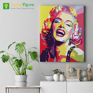 Tranh Laminate Tráng Gương - Tranh Treo Tường Phong Cách Pop Art Marilyn Monroe (Bộ 1 tấm)