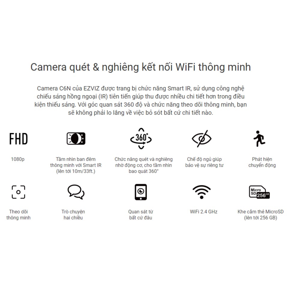 Camera quan sát đàm thoại 2 chiều EZVIZ - độ nét Full HD 1080p | WebRaoVat - webraovat.net.vn