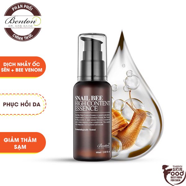 Tinh Chất Phục Hồi Da, Giúp Da Săn Chắc Chiết Xuất Ốc Sên Benton Snail Bee High Content Essence