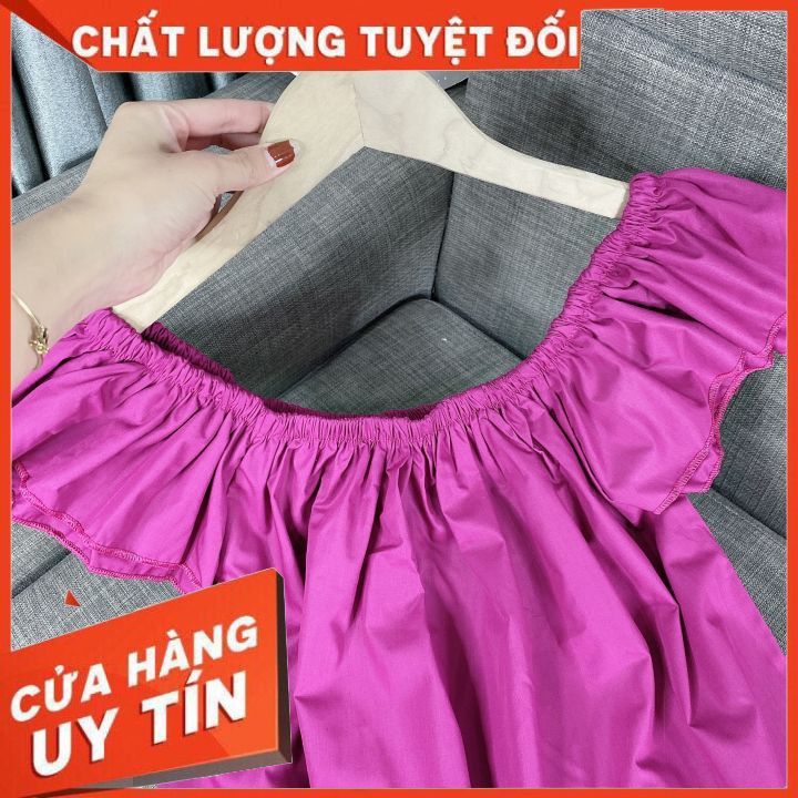 Sét áo trễ vai cánh tiên cổ bèo mix quần sooc trắng 🌺 Ảnh thật, video cận cảnh 🌺Áo thô đũi, quần lụa