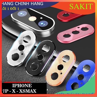 Miếng dán - Bảo vệ Camera iPhone 7 Plus - X - XSmax vân nhôm