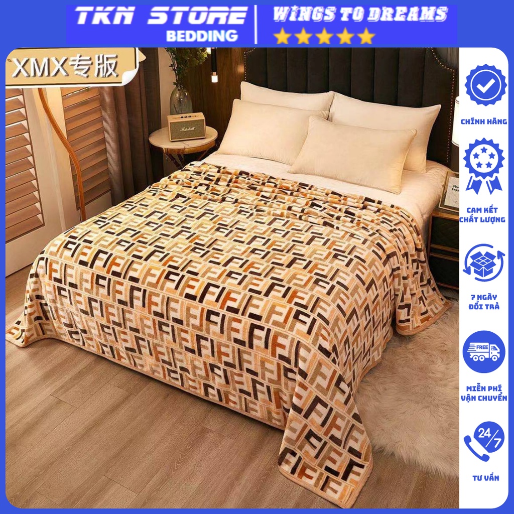 Chăn nỉ tuyết 2mx2m3 mềm mịn , Mền văn phòng gấp gọn tiện lợi nhập khẩu mẫu mới 2022