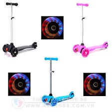 Xe trượt Scooter 3 bánh có bánh xe phát sáng (XE TRƯỢT SCOOTER (NHỰA) THĂNG BẰNG 3 BÁNH PHÁT SÁNG MẪU MỚI 2021 )1180