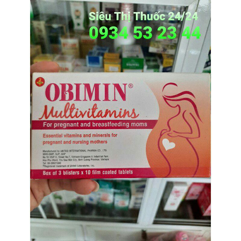 VIÊN UỐNG OBIMIN MULTIVITAMIN HỘP 30 VIÊN