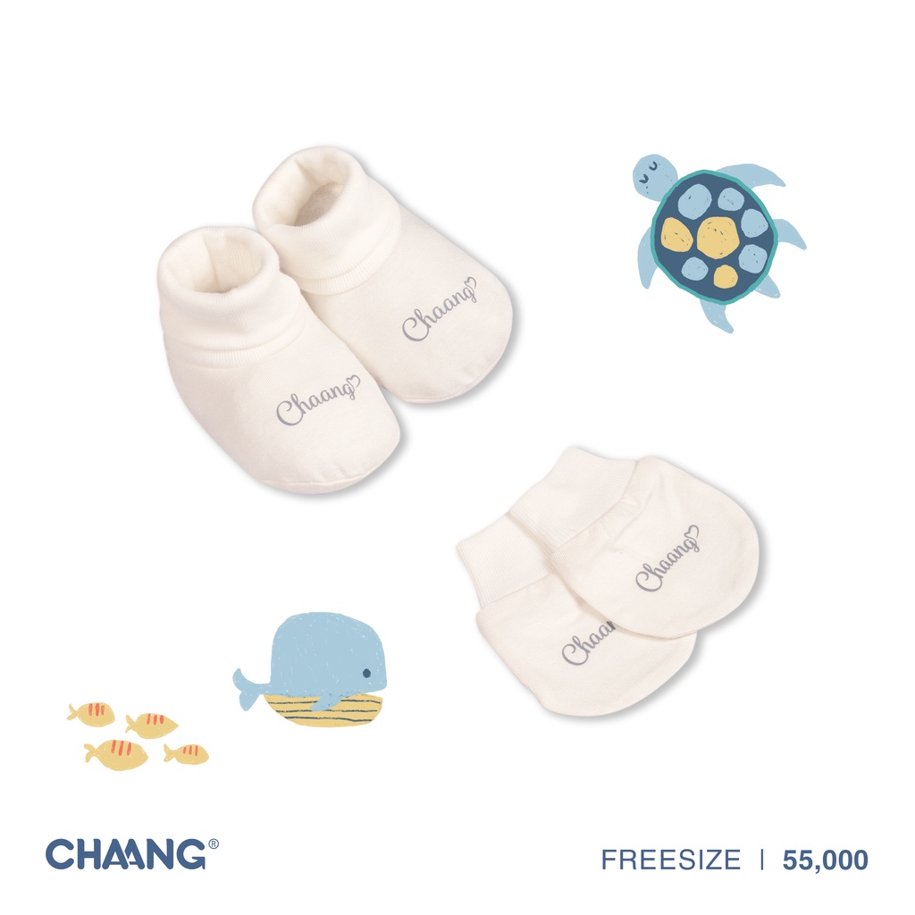 [CHAANG] Set bao tay bao chân Sea trắng