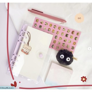 Sổ còng Binder Pastel bìa nhựa dẻo trong suốt khổ a5/a6 dùng để làm planner/sổ tiết kiệm/ghi chép hằng ngày
