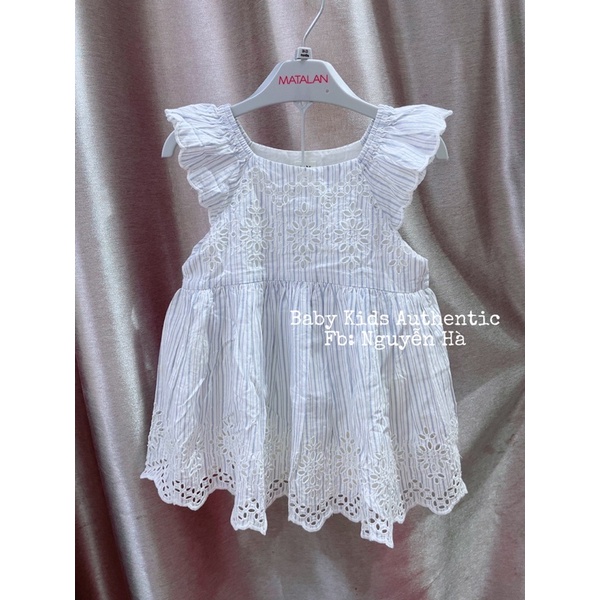 Đầm cotton hai lớp kèm quần chíp cho bé gái đầy tháng