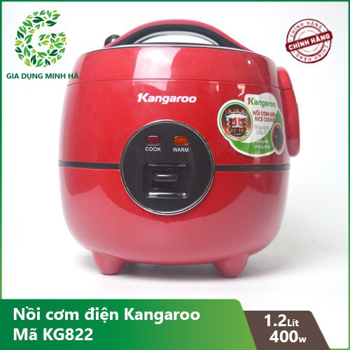 [Mã ELHADEV giảm 4% đơn 300K] Nồi cơm điện 1.2 Kangaroo KG822 – Màu đỏ sang trọng – Bảo Hành Chính Hãng 12 tháng