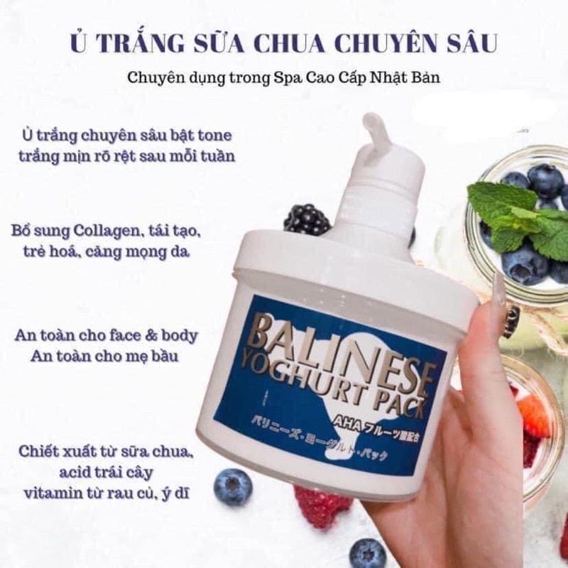 Ủ Trắng Sữa Chua Balinese Yoghurt Pack 500ml - Nhật Bản