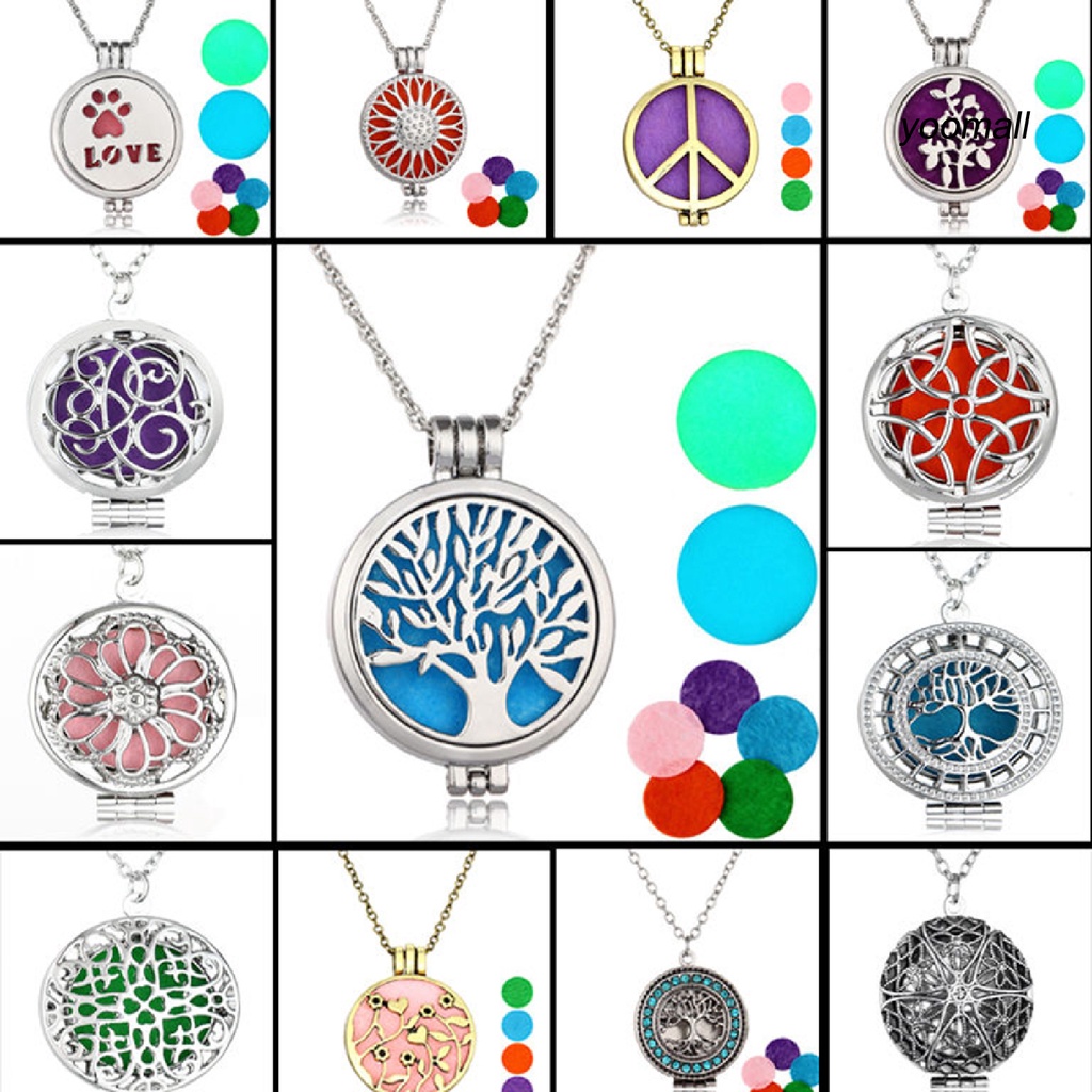 Necklace Hollow Aromatherapy Locket Essential Oil Diffuser Alloy Perfume Locket Pendant for Women /XL/