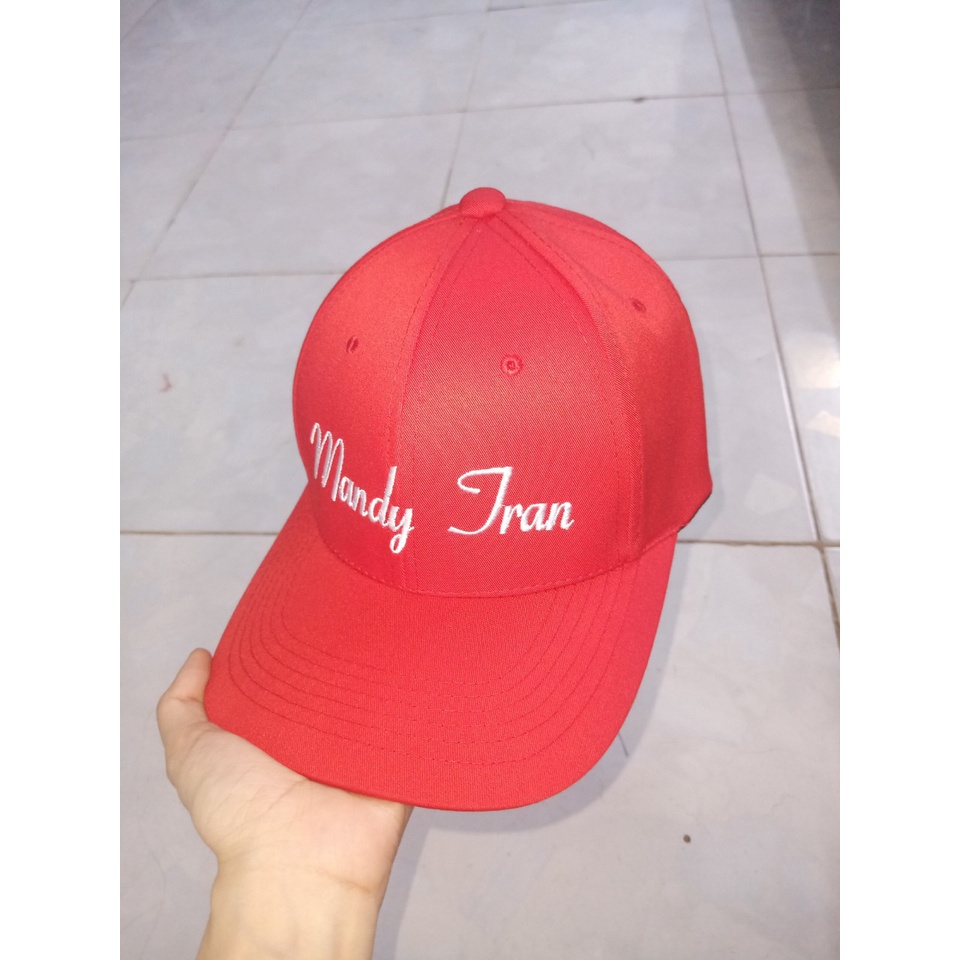 Nón Mũ Lưỡi Trai Nam Nữ Thêu Chữ Theo Yêu Cầu Đẹp Phong Cách