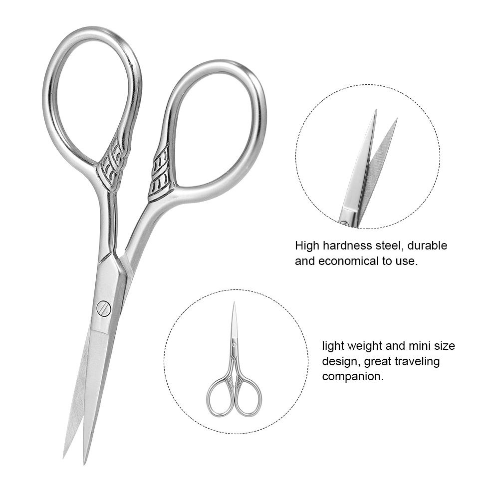Kéo tỉa râu/cắt tóc mini bằng thép không gỉ tiện dụng cho nam