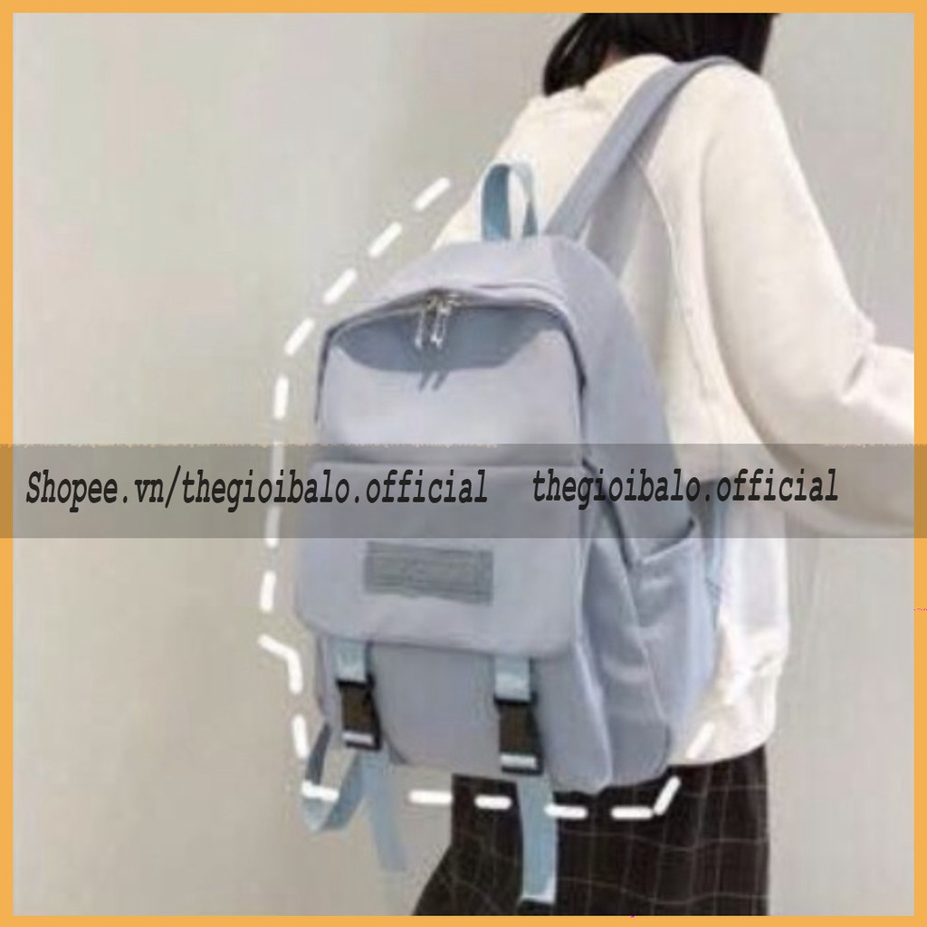 Balo cặp ulzzang basic nữ thời trang đi học đi chơi du lịch giá rẻ đựng vừa laptop canvas TRƠN | TGBL store