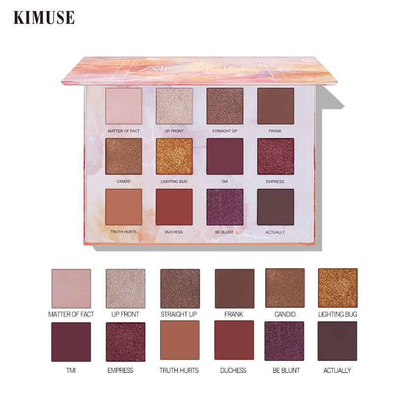Bảng phấn mắt AIKIMUSE 12 màu lì ánh nhũ 1g*12 | BigBuy360 - bigbuy360.vn