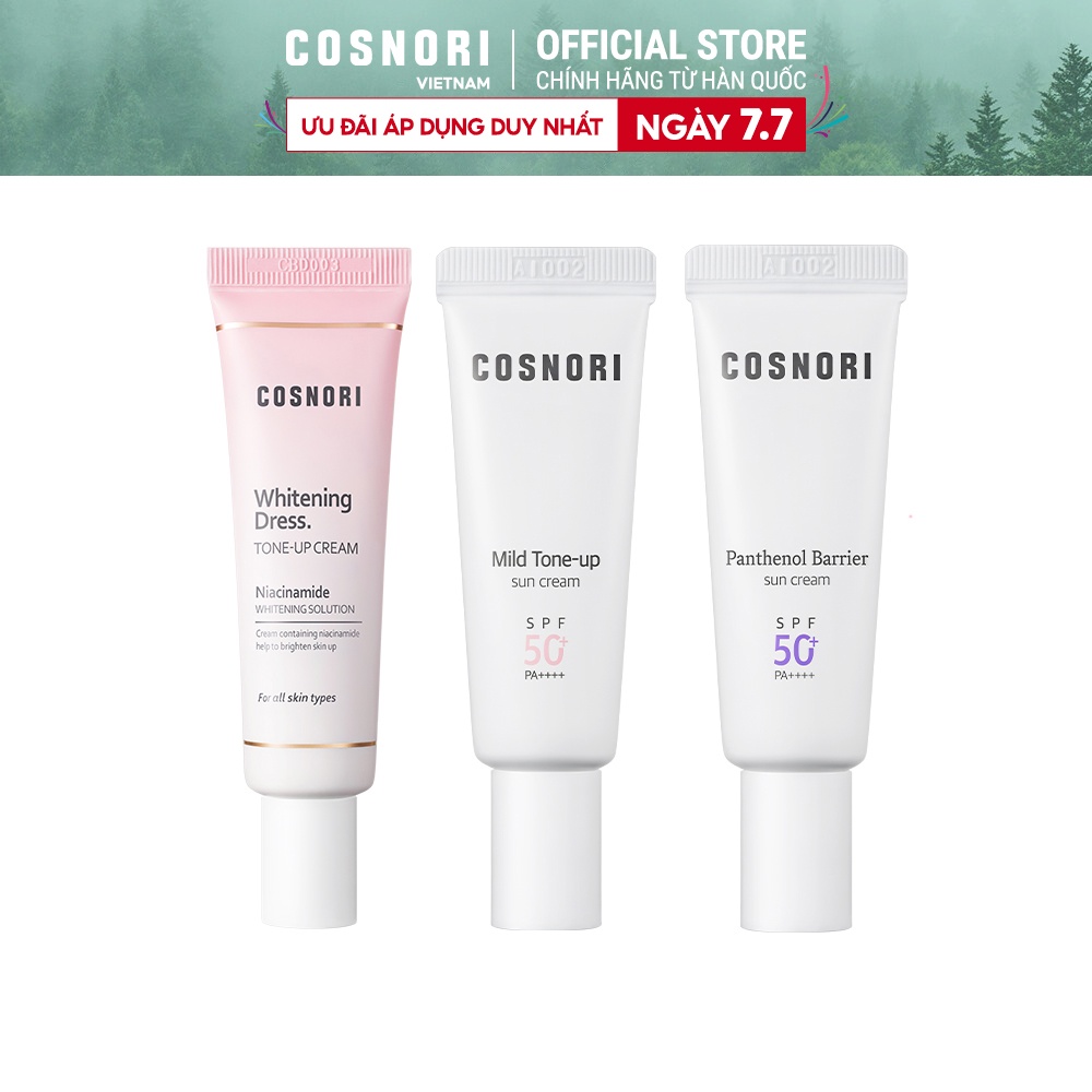 Kem chống nắng COSNORI nâng tone mini 3 tùy chọn