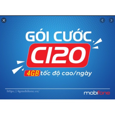 Sim Số Đẹp 4G MobiFone 120 GB/tháng - Sim 4G MobiFone gói cước C120 (4 GB/ngày) - List 2