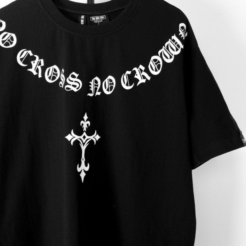 Áo thun tay lỡ No Cross No Crown /Áo phông unisex Mikenco chất cotton mềm nam nữ đều mặc được